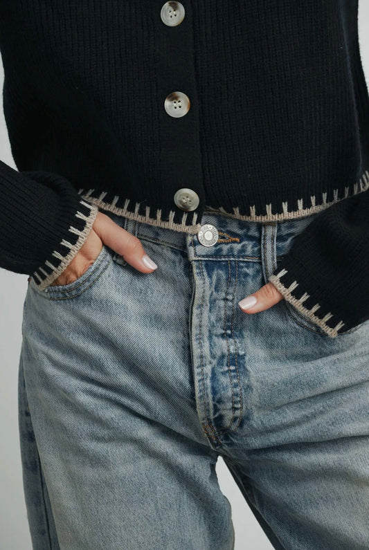 The Midnight Mocha Black & Taupe Cardigan