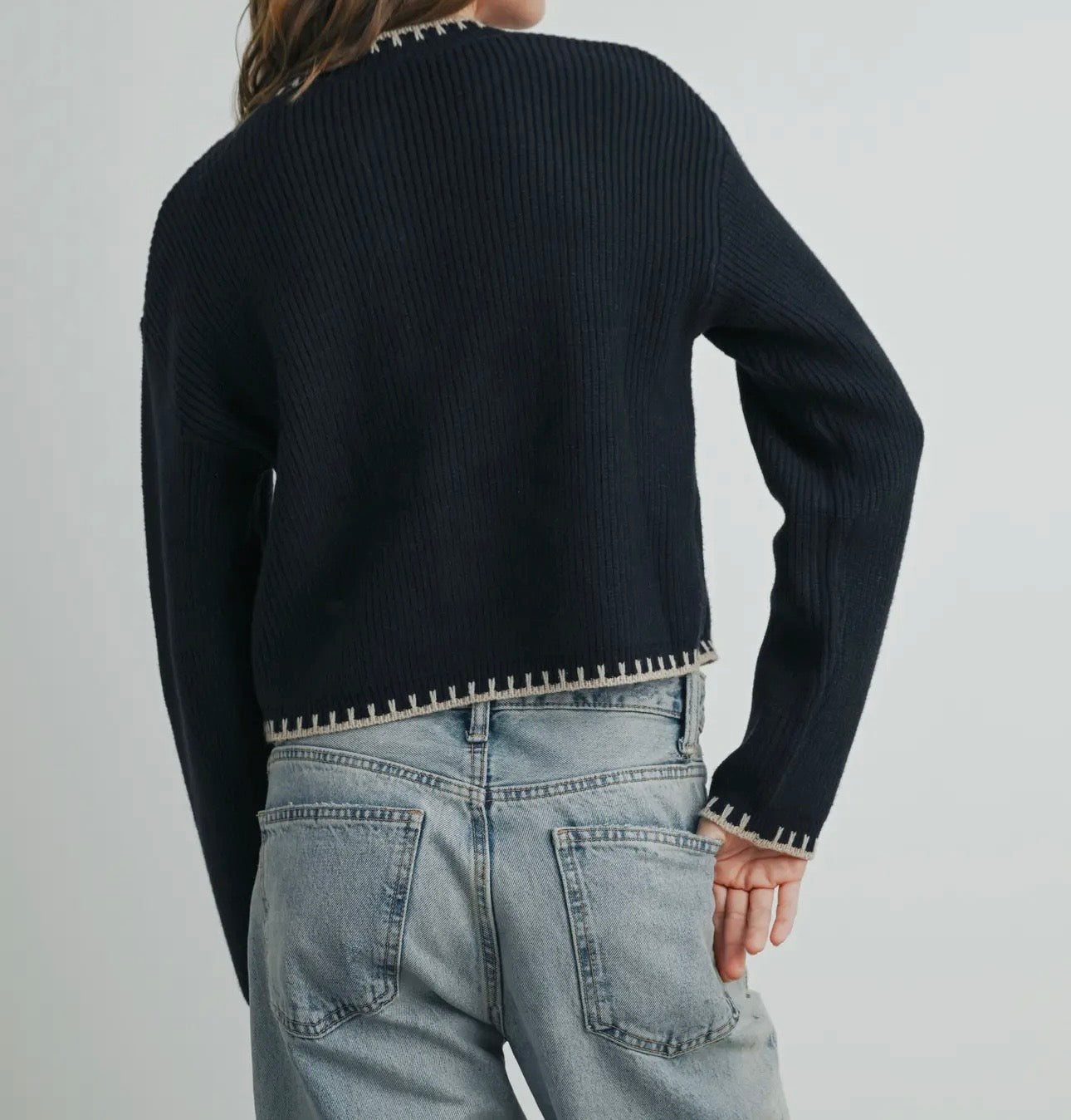 The Midnight Mocha Black & Taupe Cardigan