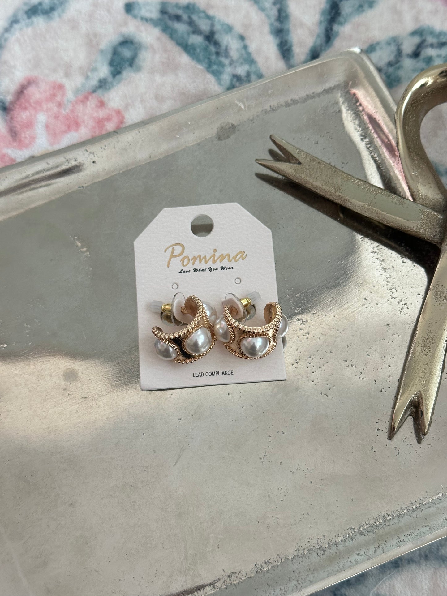 Pearl + Gold Obsessed Hoops