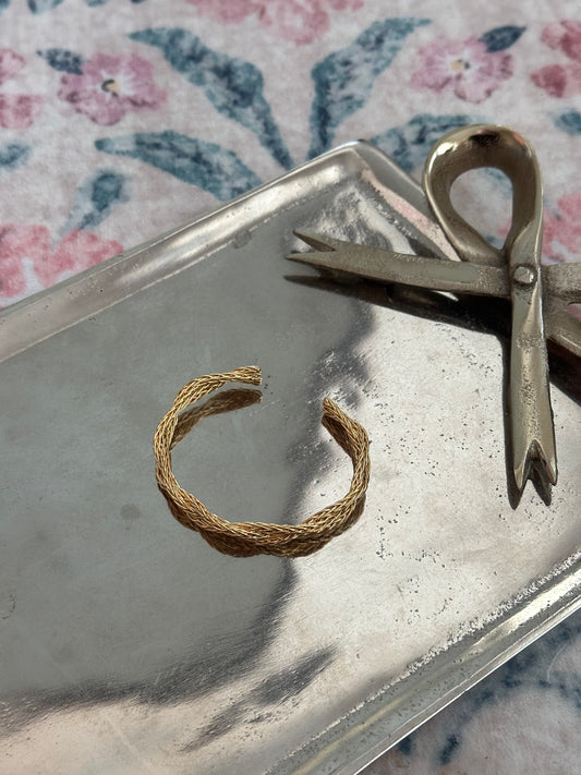 Twisted 18k Gold Filled Brass Cuff Bracelet