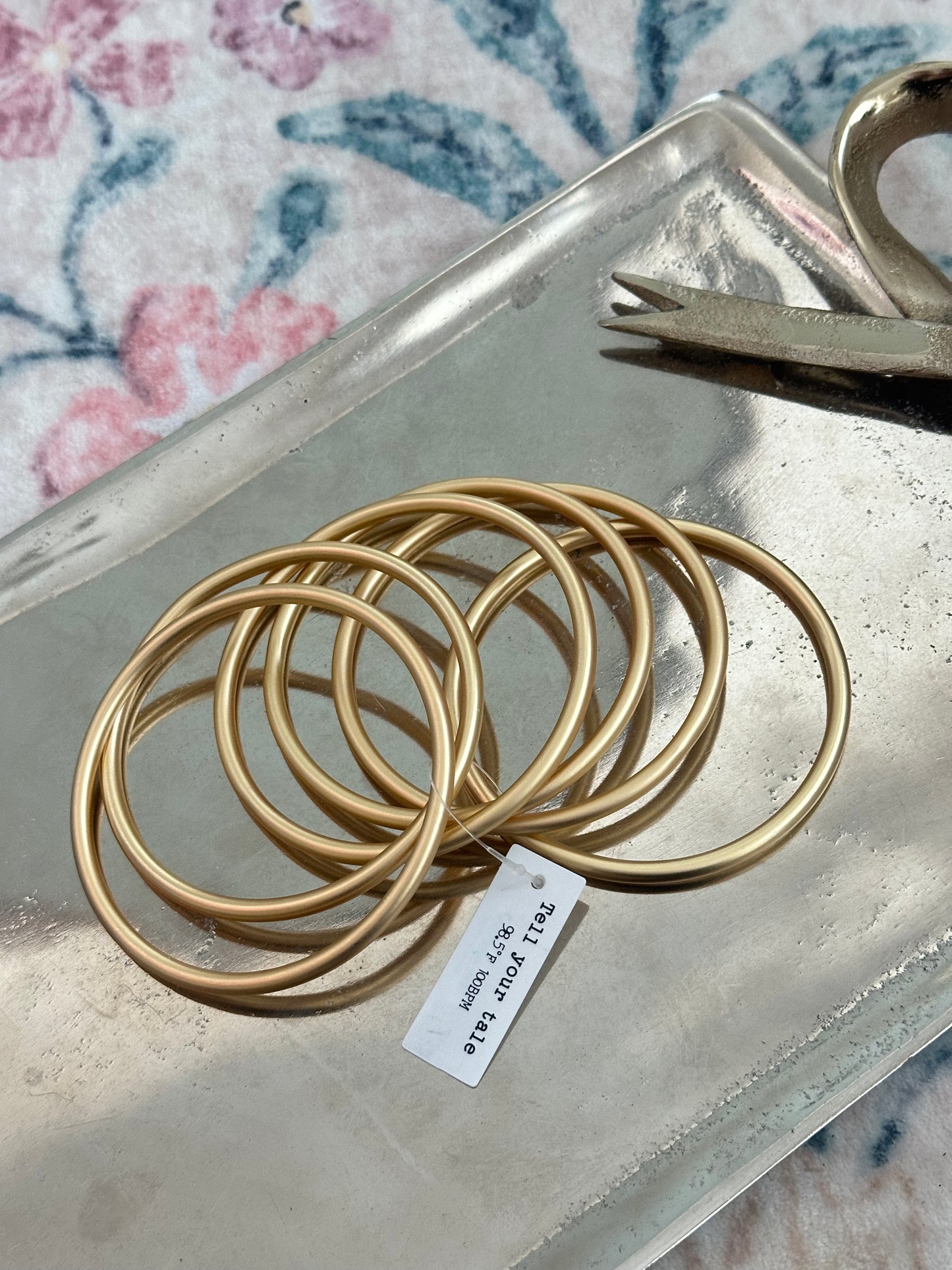 Simply Darling Worn Gold Metal Bracelets