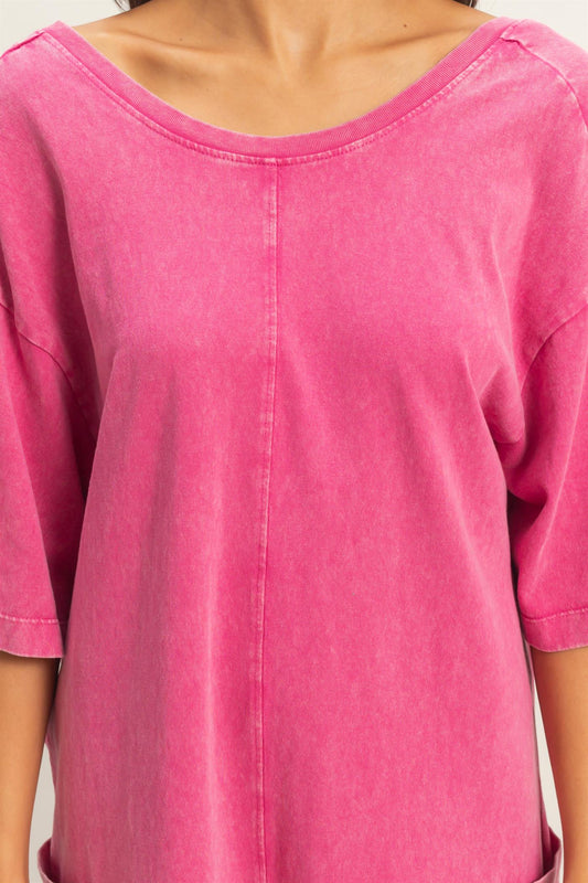 Strawberry Shortcake Cotton Fuchsia Tshirt Romper