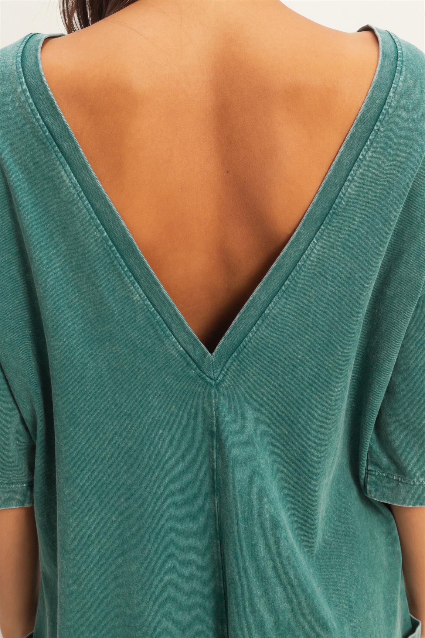 Dreamiest Cotton Dark Teal Tshirt Romper